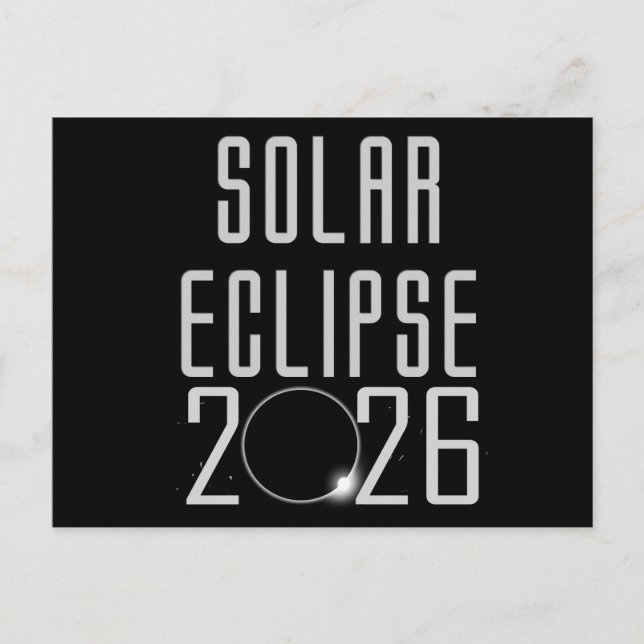 Solar Eclipse 2026 Postcard  (Front)