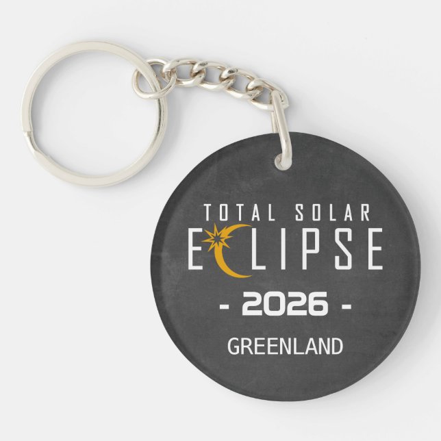 Solar Eclipse 2026 Totality Keychain (Front)