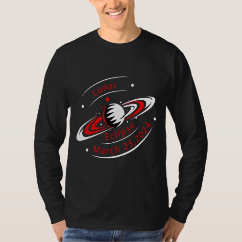 Solar Eclipse 25 March 2024 Long Sleeve T_Shirt