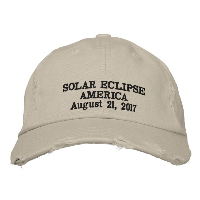Solar eclipse America August 21, 2017 Embroidered Baseball Hat (Front)