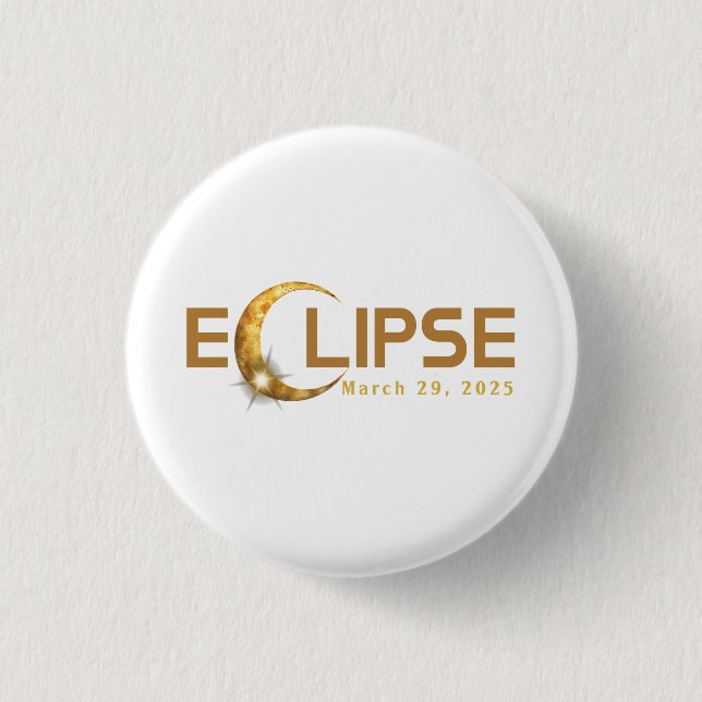 Solar Eclipse American Event 3/29/2025  Button (Front)