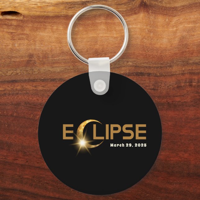 Solar Eclipse American Event 3/29/2025 Coffee Mug Keychain (Front)