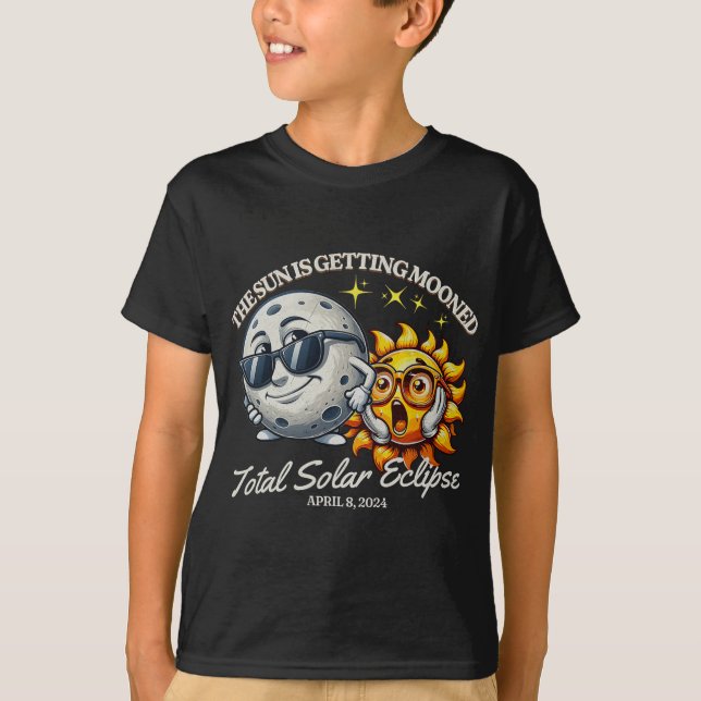 Solar Eclipse April 2024 Sun Is Getting Mooned  T-Shirt (Front)