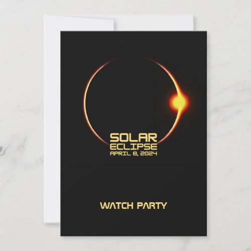 Solar Eclipse April 8 2024 Invitation
