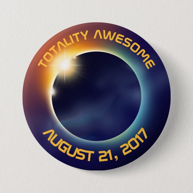 Solar Eclipse | Astronomy Button (Front)