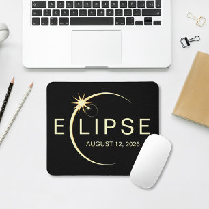 Solar Eclipse Astronomy Event 2026 Mouse Pad