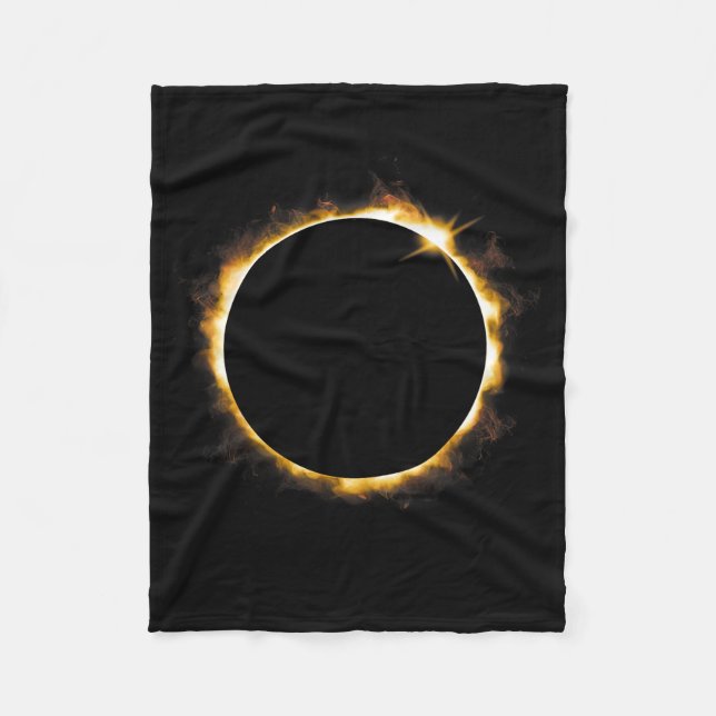 Solar Eclipse August 21 2017 Design Fleece Blanket (Front)