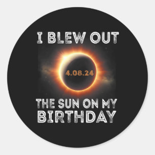 Solar Eclipse Birthday I Blew Out The Sun On My Bi Classic Round Sticker