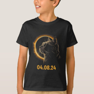 Solar Eclipse Cat Solar Eclipse Glasses Cat Fun  T-Shirt