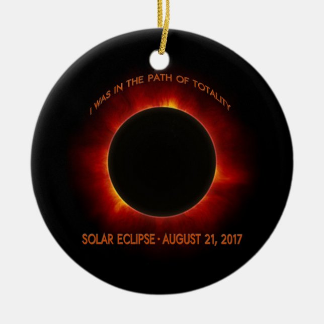 Solar Eclipse Ceramic Ornament (Front)