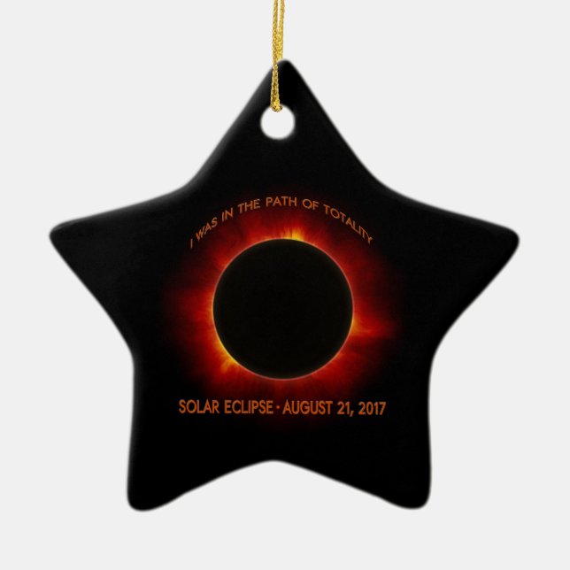 Solar Eclipse Ceramic Ornament (Front)