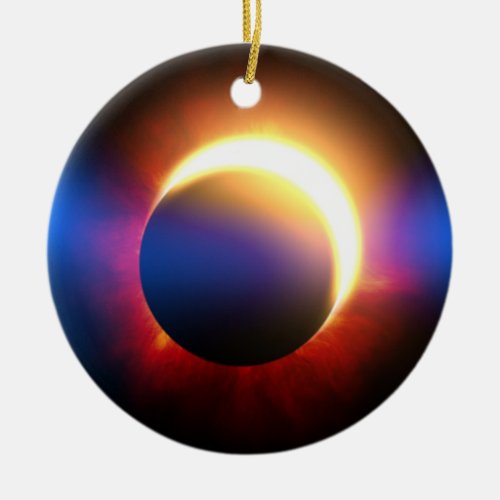 Solar Eclipse Ceramic Ornament