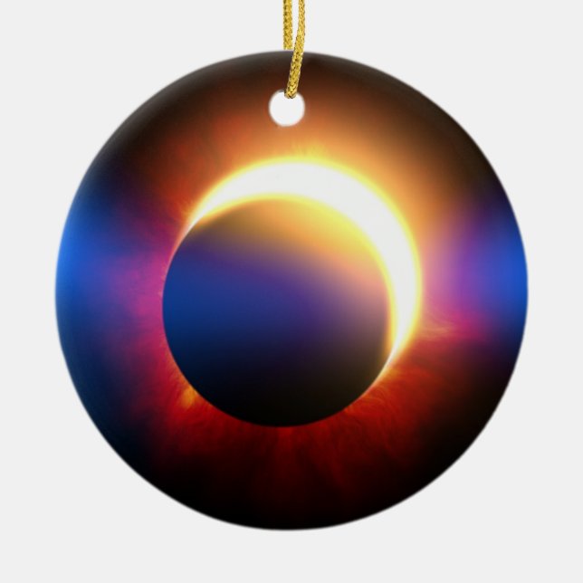 Solar Eclipse Ceramic Ornament (Front)