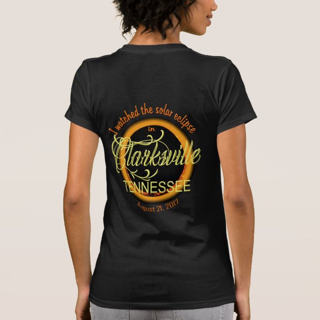 Solar Eclipse Clarksville TN Women's Shirts (Back)