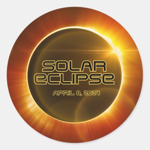 Solar Eclipse  Classic Round Sticker