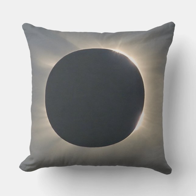 Solar Eclipse Closeup Throw Pillow (Front)
