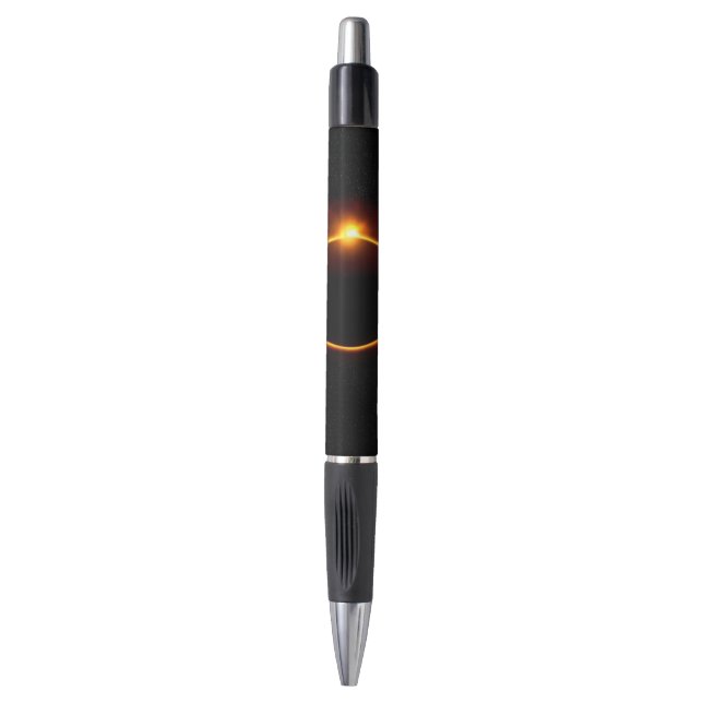 Solar Eclipse Dark Sun & Moon Pen (Front Vertical)