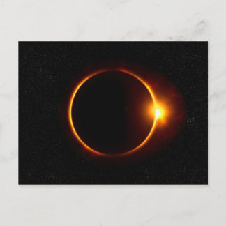 Solar Eclipse Dark Sun & Moon Postcard