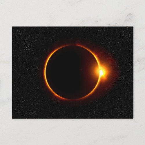 Solar Eclipse Dark Sun  Moon Postcard