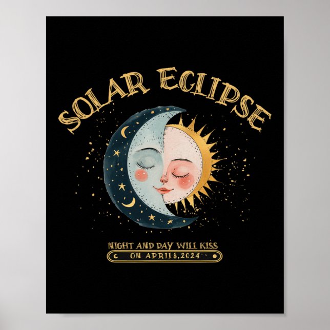 Solar Eclipse Design 4.08.24 Total Solar Eclipse 2 Poster (Front)