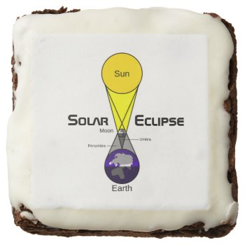 Solar Eclipse Diagram Brownie by GigaPacket at Zazzle