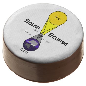 Solar Eclipse Diagram Chocolate Covered Oreo by GigaPacket at Zazzle