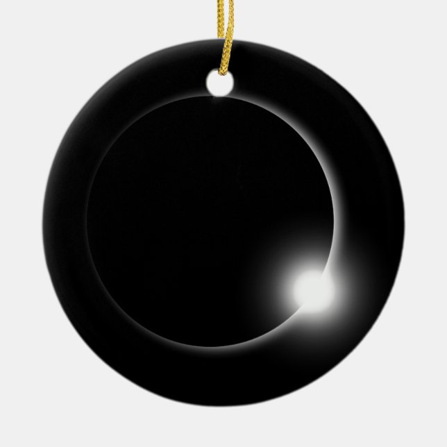Solar Eclipse Eclipse Sun Flare Solar Flare Ceramic Ornament (Front)