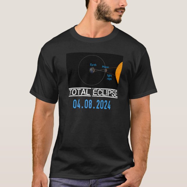 Solar Eclipse Explained Educational Astronomy Even T-Shirt (Front)