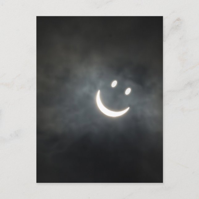 Solar Eclipse Face Postcard (Front)