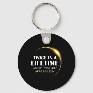 Solar Eclipse Fun Twice In Lifetime 2024 Solar Ecl Keychain