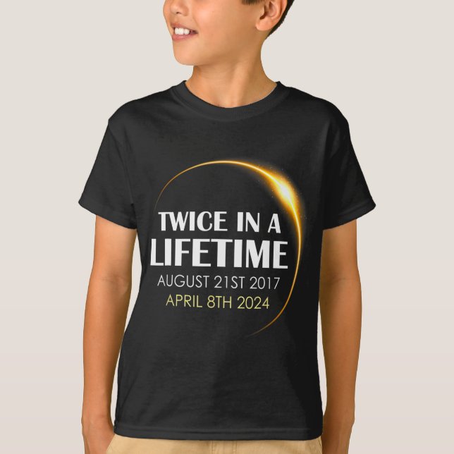 Solar Eclipse Fun Twice In Lifetime 2024 Solar Ecl T-Shirt (Front)