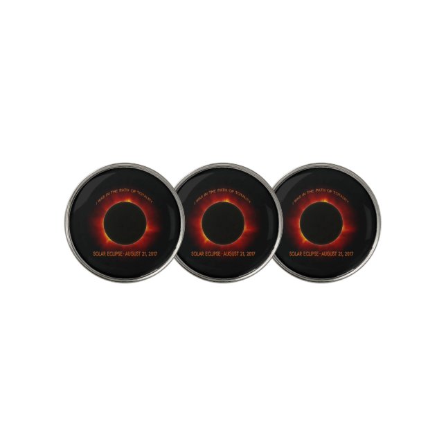 Solar Eclipse Golf Ball Marker (3 Up)