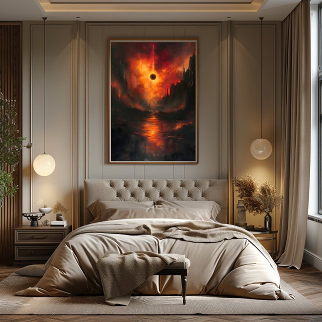 Solar Eclipse Hell: Surreal Abyss Poster (Creator Uploaded)