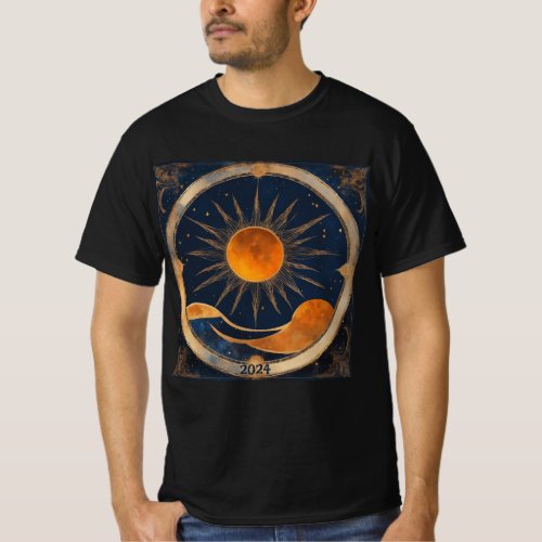 Solar Eclipse Hills 2024 or Add Name Mens T_Shirt