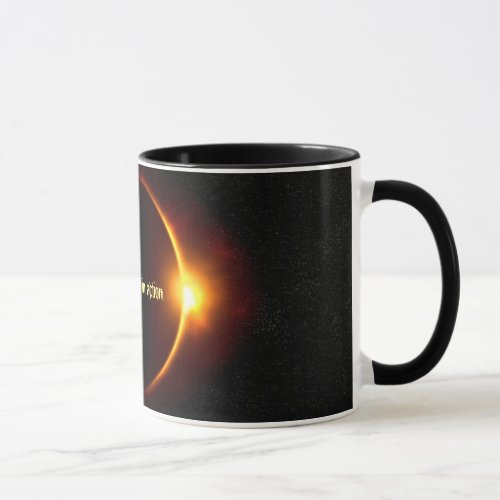 Solar Eclipse in action Black 11 oz Combo Mug