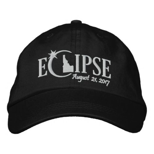 Solar Eclipse in Idaho _ August 21 2017 Embroidered Baseball Cap