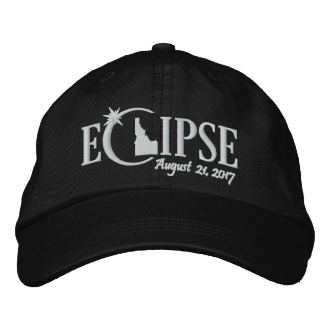Solar Eclipse in Idaho - August 21, 2017 Embroidered Baseball Cap (Front)
