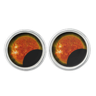 Solar Eclipse in Progress Cufflinks