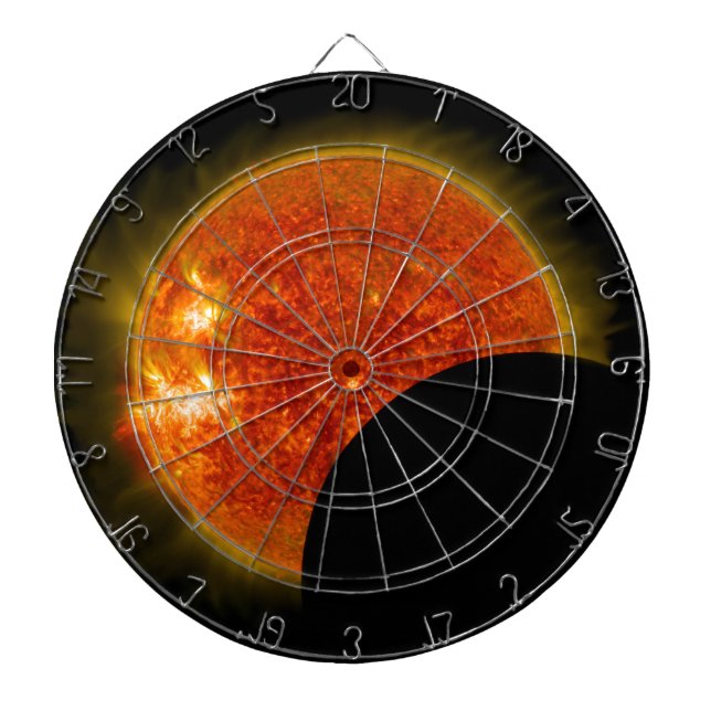 Solar Eclipse in Progress Dart Board (Front)