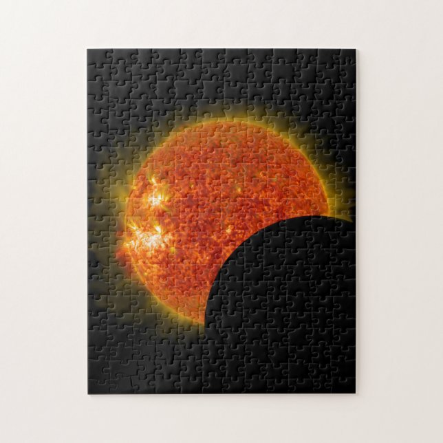 Solar Eclipse in Progress Jigsaw Puzzle (Vertical)