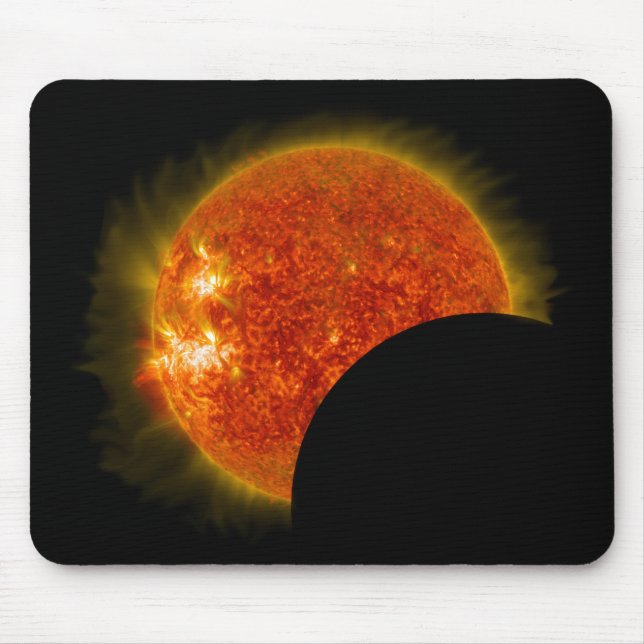 Solar Eclipse in Progress Mouse Pad (Front)