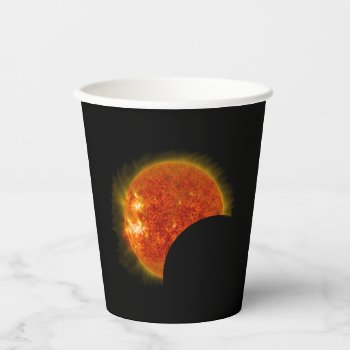 Solar Eclipse In Progress Paper Cup by GigaPacket at Zazzle