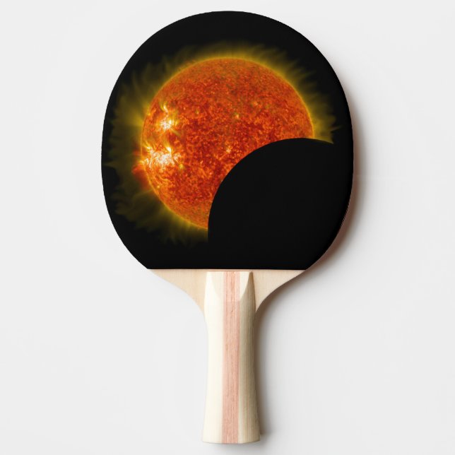 Solar Eclipse in Progress Ping Pong Paddle (Front)