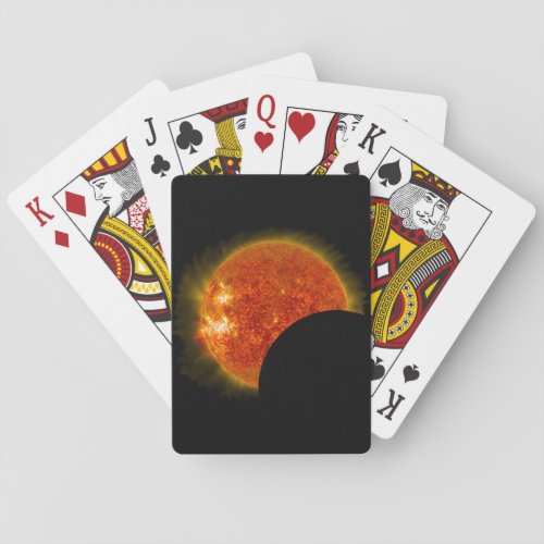Solar Eclipse in Progress Poker Cards
