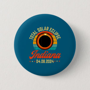 Solar Eclipse Indiana Total Solar Illustration Button