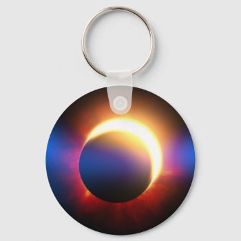 Solar Eclipse Keychain by BonniePhantasm at Zazzle