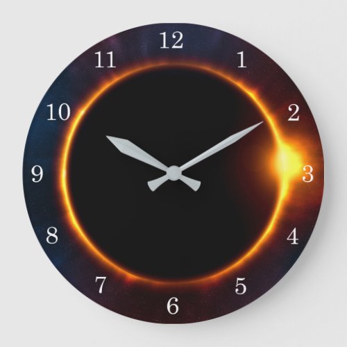 Solar Eclipse Large Clock