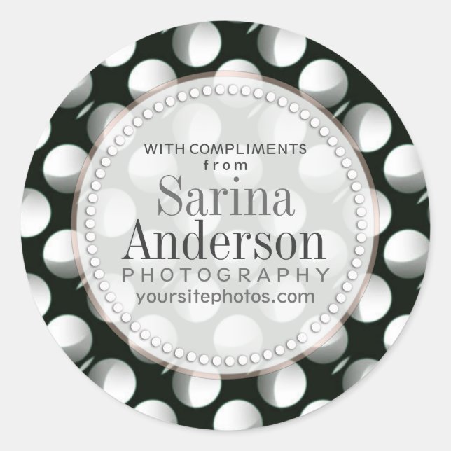 Solar Eclipse Lunar Pattern Business Sticker (Front)