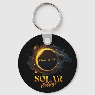  Solar Eclipse March 29 2025 Commemorative  Keychain