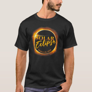  Solar Eclipse March 29 2025 Commemorative T-Shirt